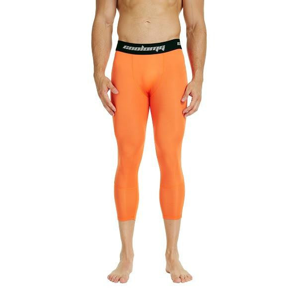 Orange 3/4 Compression Tights