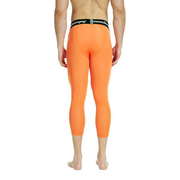 Men's Compression Leggings 3/4 Running Bottoms Basketball Training Spandex  Pants | eBay