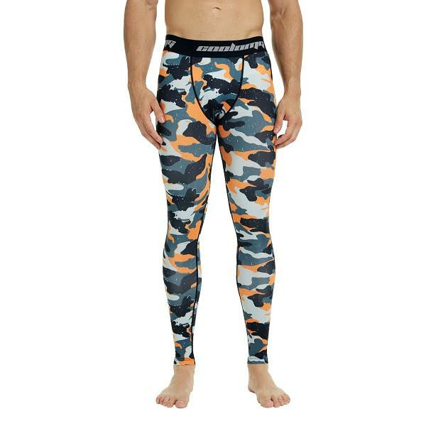 Orange Camo Compression Pants