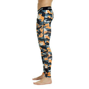 Orange Camo Compression Pants