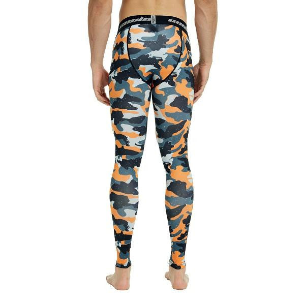 Orange Camo Compression Pants