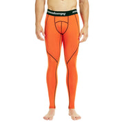 Orange Compression Pants Tights
