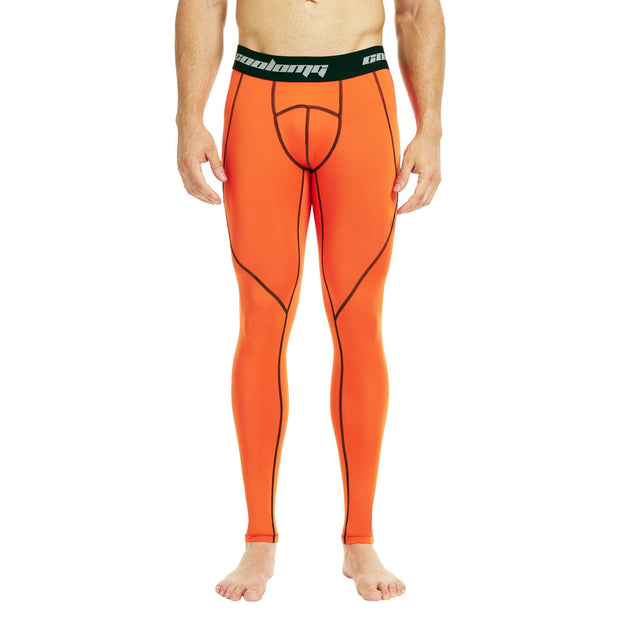Orange Compression Pants Tights