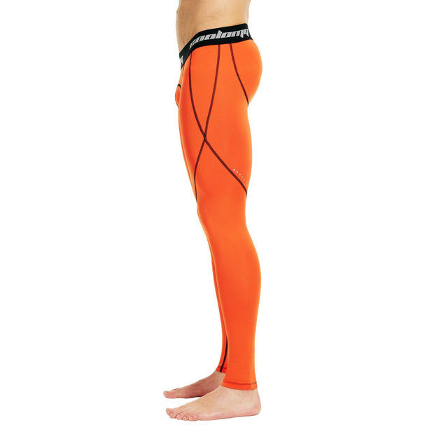 Orange Compression Pants Tights