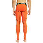 Orange Compression Pants Tights