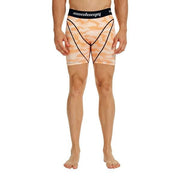 Men's Light Orange Camo Fitness Shorts