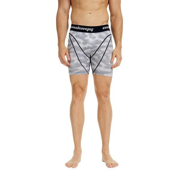 Men's Light Gray Camo Fitness Shorts