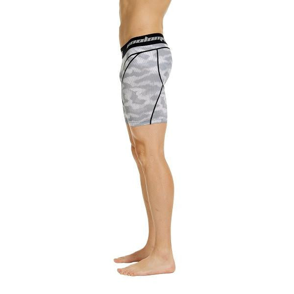 Men's Light Gray Camo Fitness Shorts