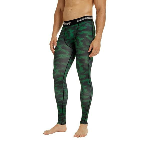 Green Camo Compression Tights Pants