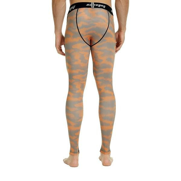 Orange Camo Compression Tights Pants for Men & Youth Boys