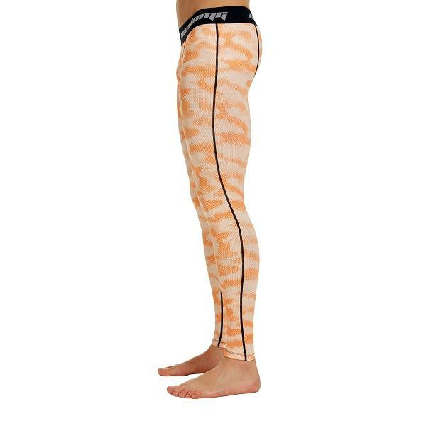 Light Orange Camo Compression Tights Pants