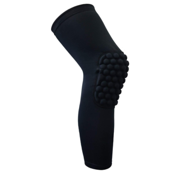 Coolomg White Knee Pads Leg Sleeves Honeycomb Pad