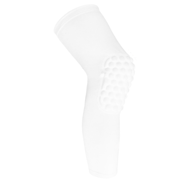 Coolomg White Knee Pads Leg Sleeves Honeycomb Pad