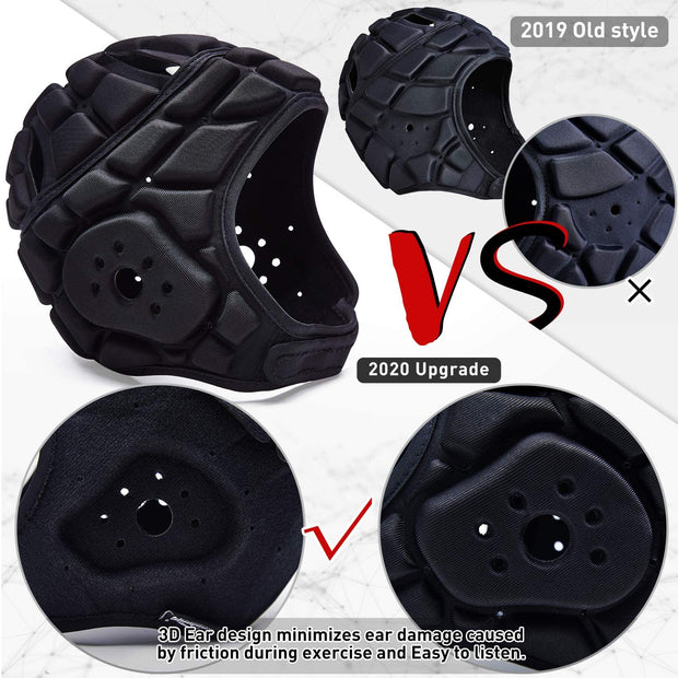 COOLOMG Football Helmet Soft Padded Headgear 7v7 Soft Shell Head Protector For Youth Adults