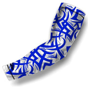 Blue UV Protection Compression Arm Sleeves