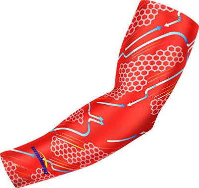 Compression Arm Sleeve Anti-slip Hacker Empire Red