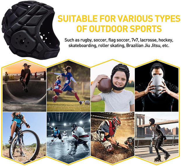 COOLOMG Football Helmet Soft Padded Headgear 7v7 Soft Shell Head Protector For Youth Adults