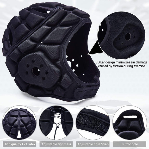 COOLOMG Football Helmet Soft Padded Headgear 7v7 Soft Shell Head Protector For Youth Adults