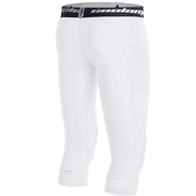 White Big Kids ¾ Length Compression Tight with Pads BP001WT