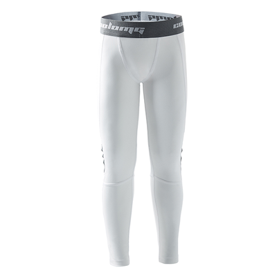Boys White Basketball Running Tights