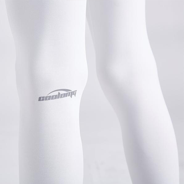 Boys Girls White Thermal Compression Pants CH002WT COOLOMG Football Baseball Basketball Gear