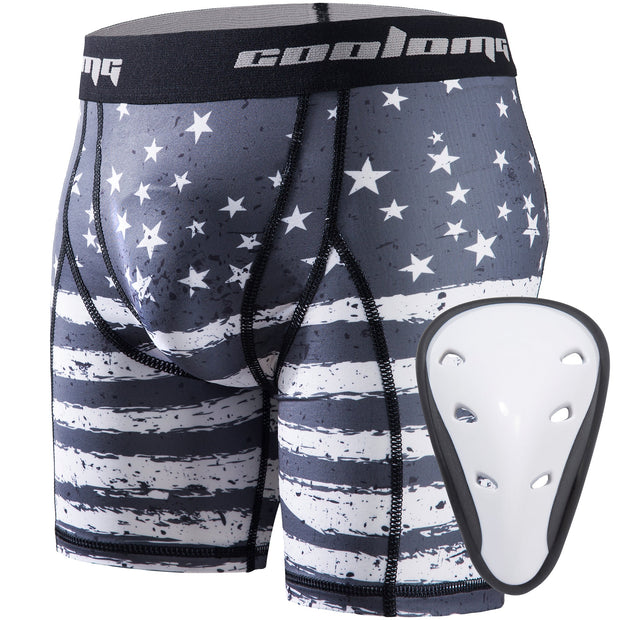 COOLOMG Youth Sliding Shorts with Protective Cup for Baseball Football CF002US/GS