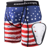 COOLOMG Youth Sliding Shorts with Protective Cup for Baseball Football CF002US/GS