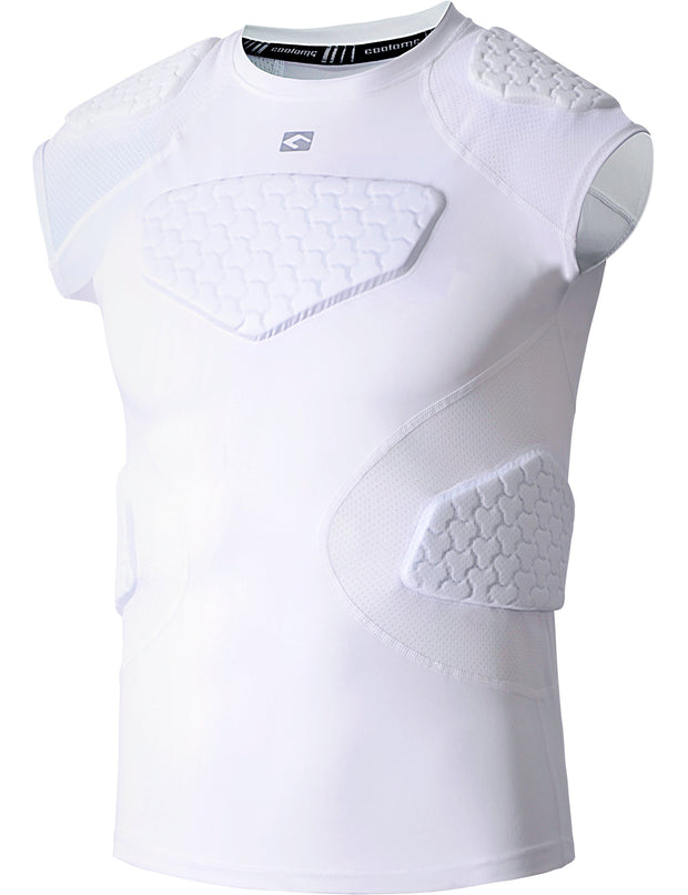 V-Neck Yoga Tops Short-Sleeved Sports Undershirt with Chest Pad