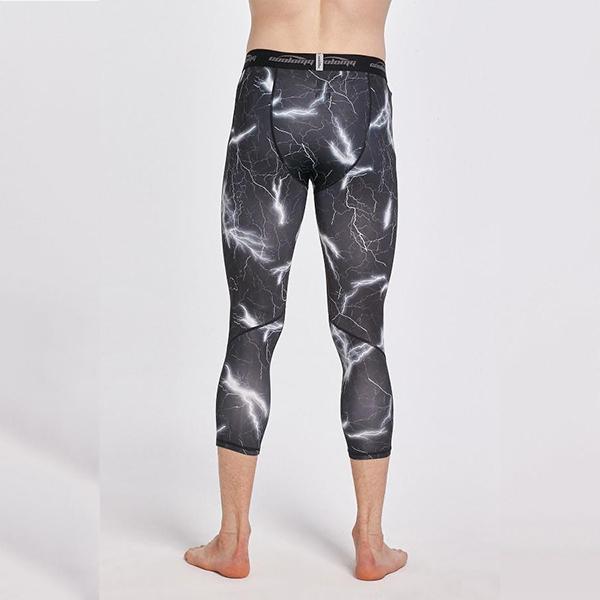 Men's & Youth Compression 3/4 Tights – Quick-Dry, 4-Way Stretch Running Capri Leggings For Sports & Training