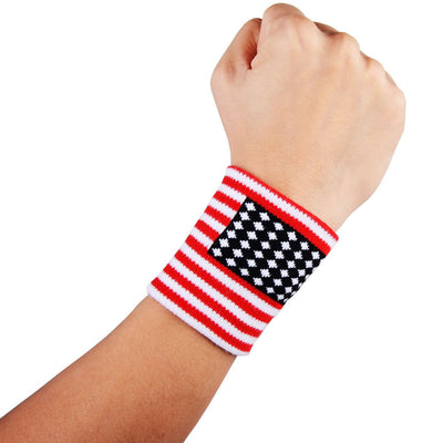 Cotton American Flag Wristbands