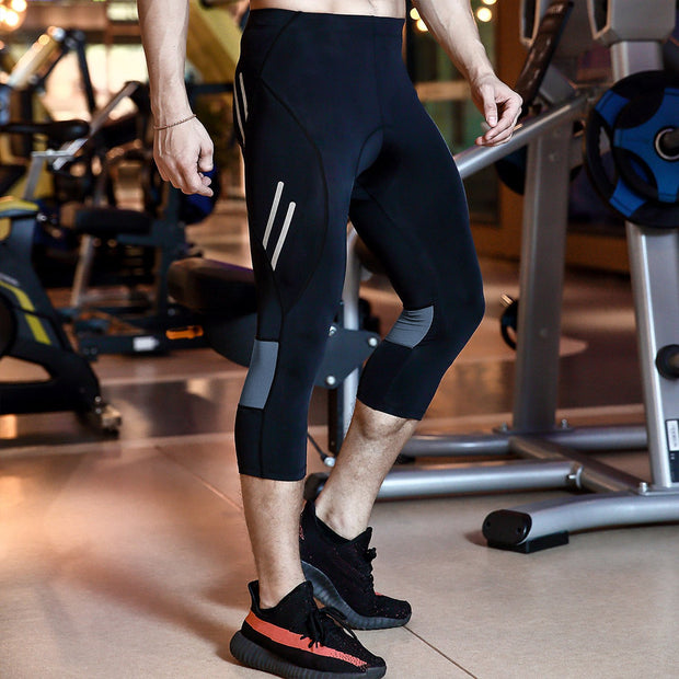 4D Padded Cycling Capris with Pocket for Men