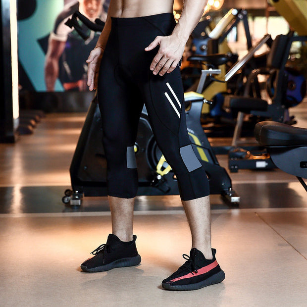 4D Padded Cycling Capris with Pocket for Men