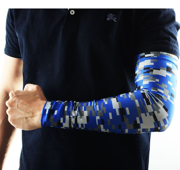 Digital Camo Blue Anti-slip Arm Sleeve