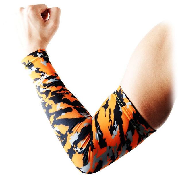 Camo Orange Compression Arm Sleeve