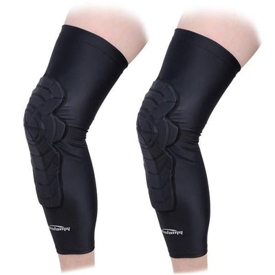 COOLOMG Tight Compression Pants with Knee Pads for Football and