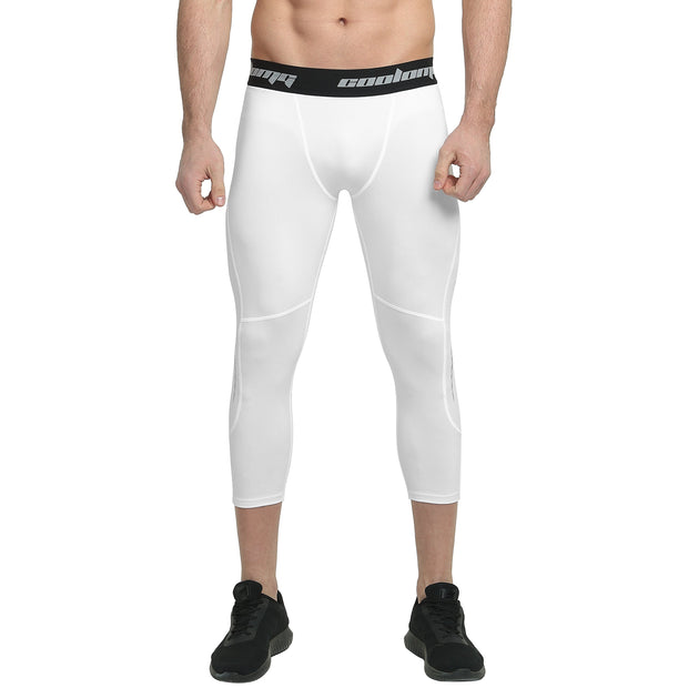 White 3/4 Tights Pants for Youth & Men