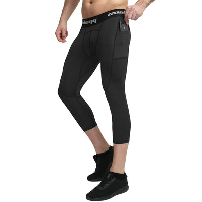 Capri Leggings With Side Pocket | Black SP513