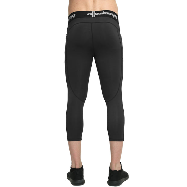 Capri Leggings With Side Pocket | Black SP513