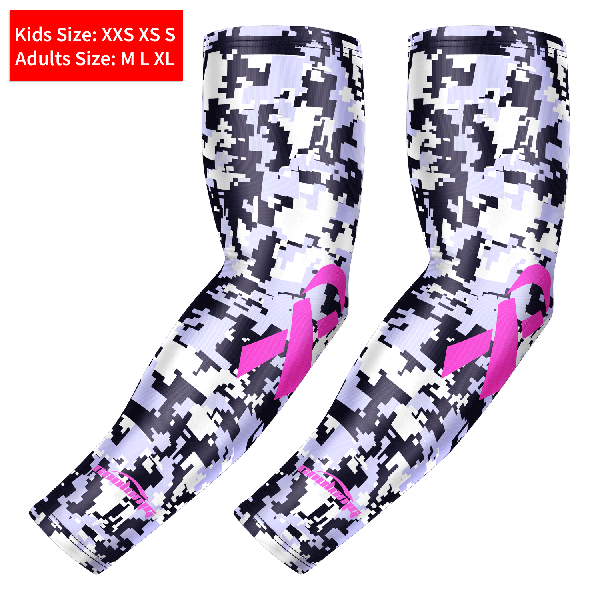 COOLOMG Sports Compression Arm Sleeves for Football Volleyball Baseball Softball Basketball Adult &Youth Sizes