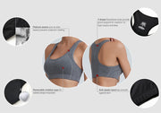 White Women's Sports Bras With Removable Padded