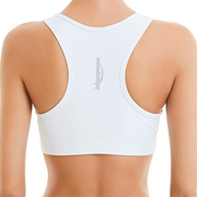 White Women's Sports Bras With Removable Padded