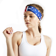 Dry Wide Headband for Sports- US Flag Print