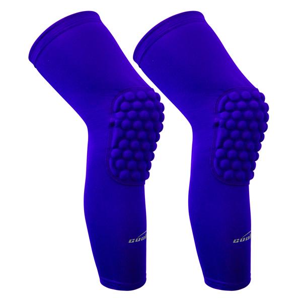 COOLOMG Basketball Knee Pads Adult Knee Compression Sleeves Long Leg Sleeves  Wrestling Volleyball Baseball Sport White XL 