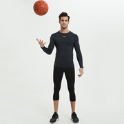 Men's Baselayer Compression Shirt- Black SP516