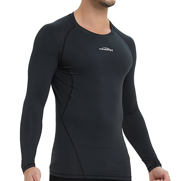 Men's Baselayer Compression Shirt- Black SP516