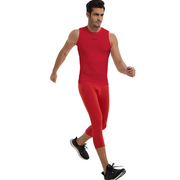 Capri Leggings With Side Pocket |Red