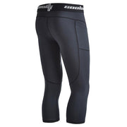 Capri Leggings With Side Pocket | Black SP513