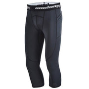 Capri Leggings With Side Pocket | Black SP513