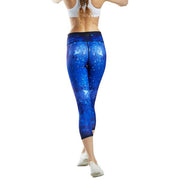 Women Sky Printed Yoga Pants Capris