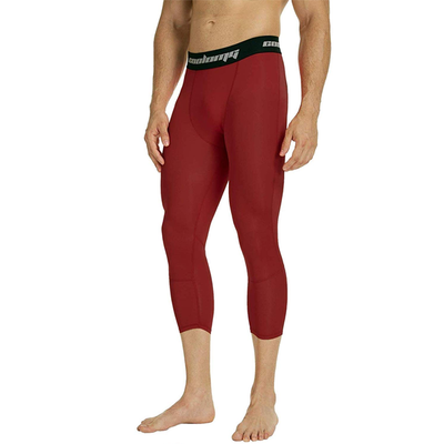 Wine Red 3/4 Tights Pants